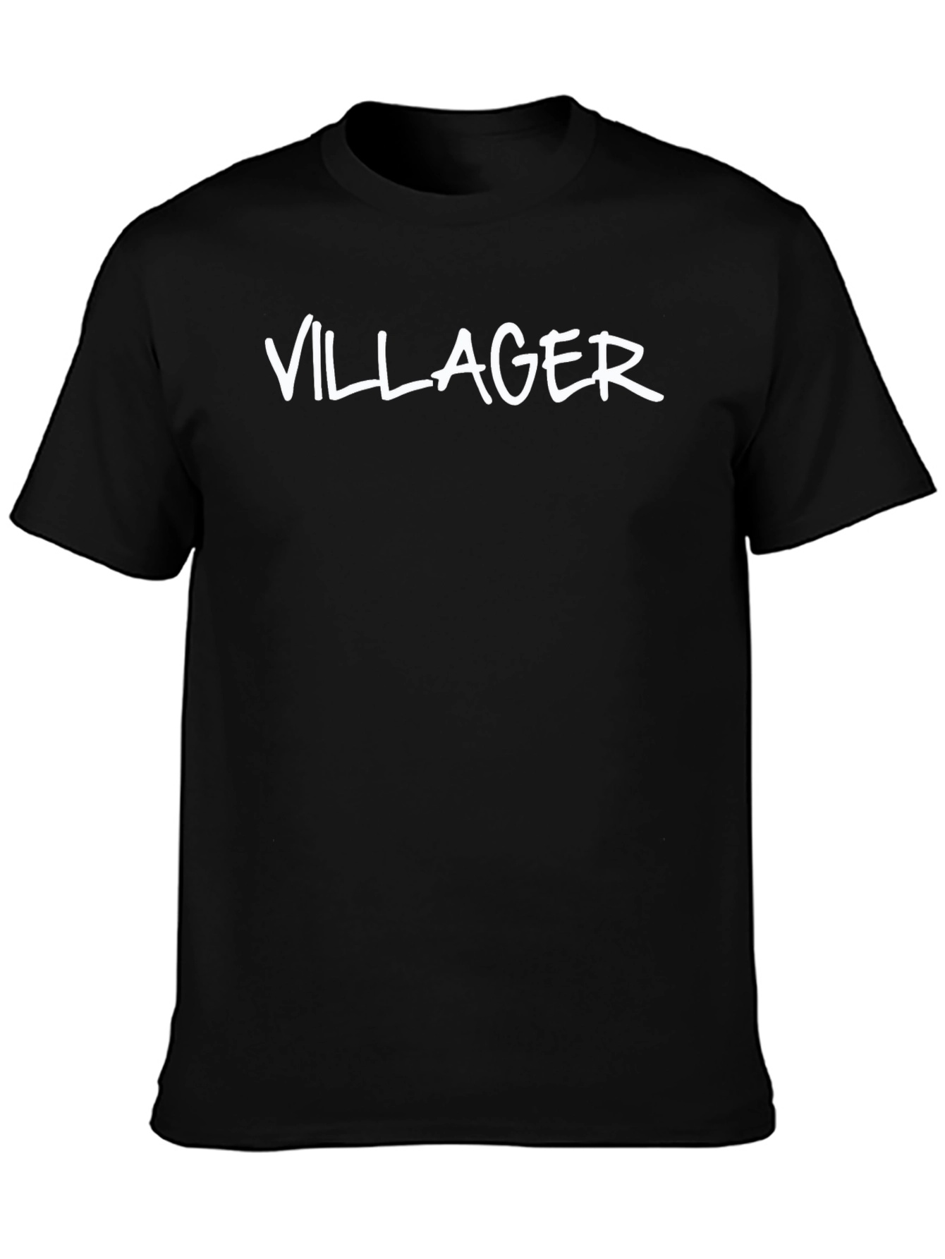 Villager Graphic Tee - Black Cotton Blend