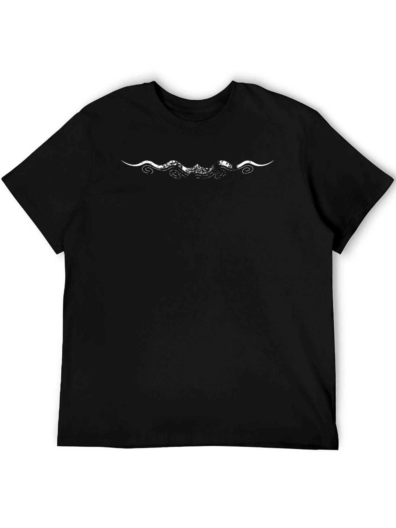 Mens Black Graphic Tee - Stylish Casual Wear