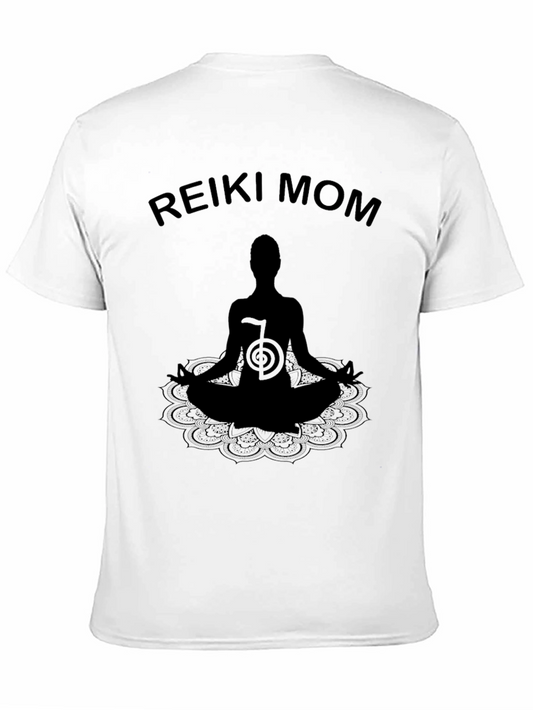 Reiki Mom T-Shirt - Meditating Silhouette Design