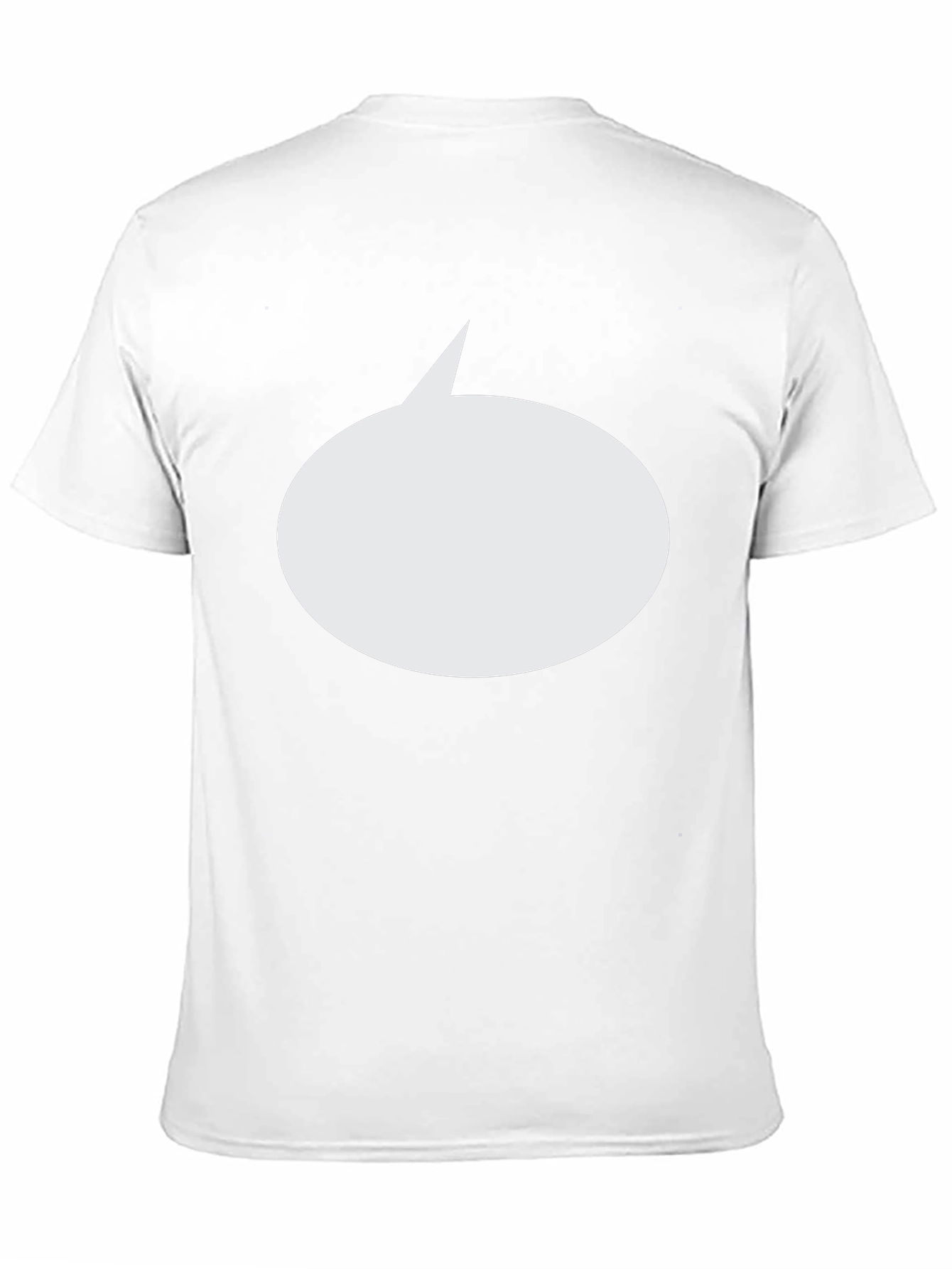 Mens Black T-Shirt with Blank Speech Bubble Design