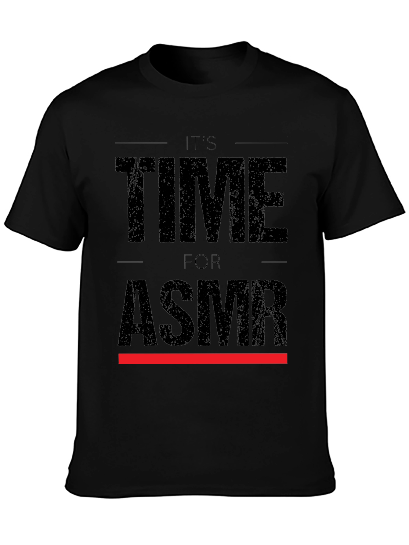 Its Time for ASMR Black Graphic Tee