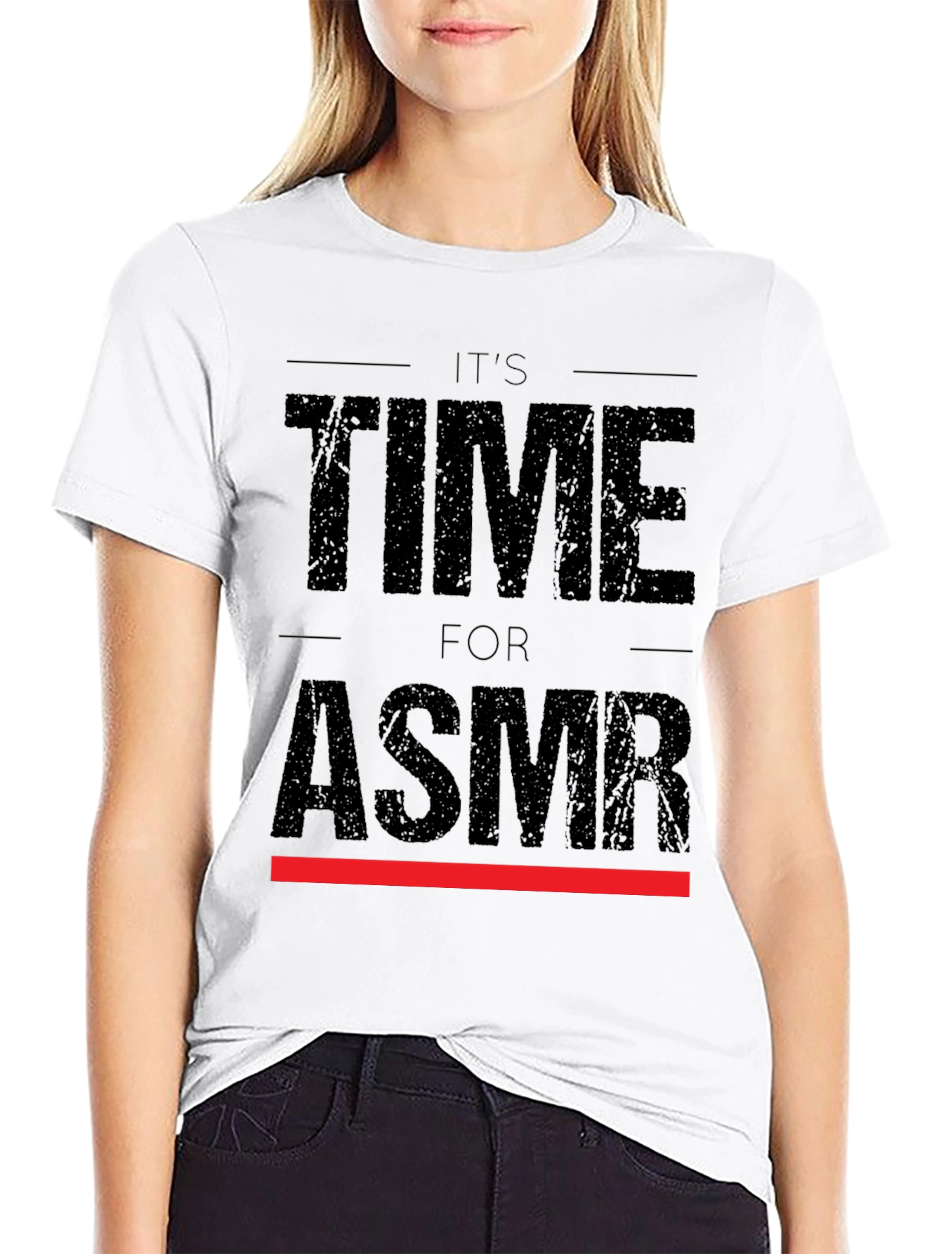Its Time for ASMR Black Graphic Tee