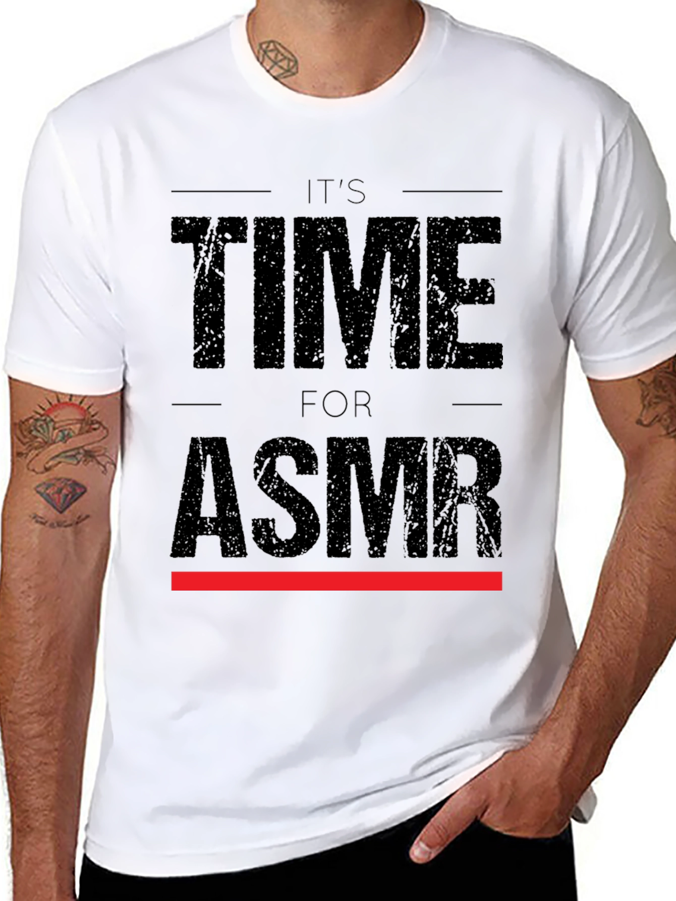 Its Time for ASMR Black Graphic Tee
