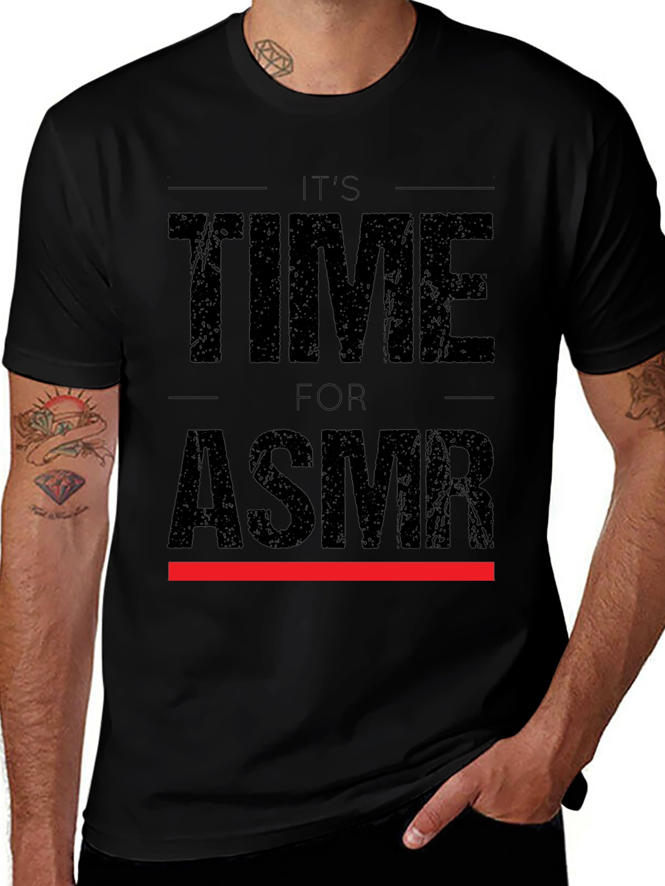 Its Time for ASMR Black Graphic Tee