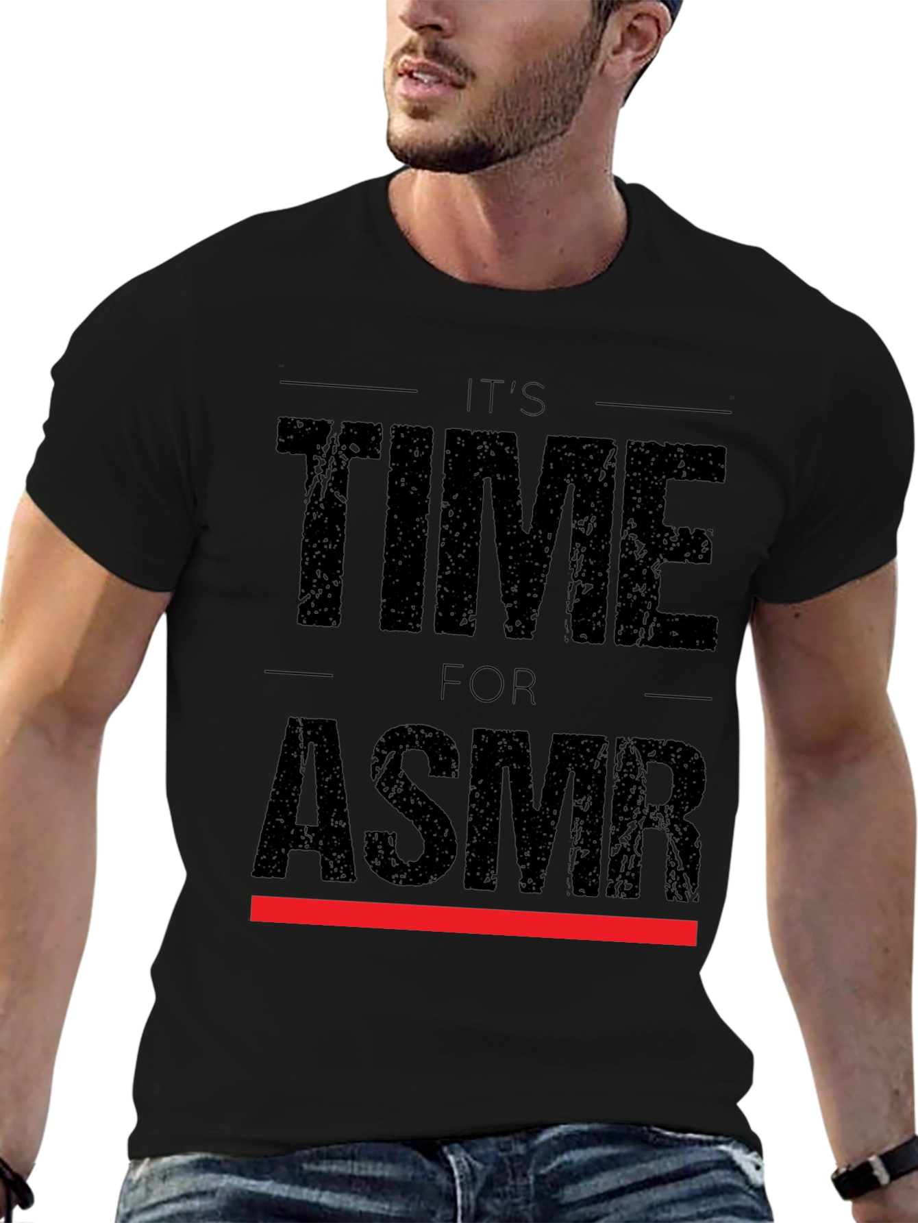 Its Time for ASMR Black Graphic Tee