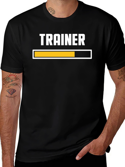 Trainer Mode Loading T-Shirt - Black Cotton Gym Tee