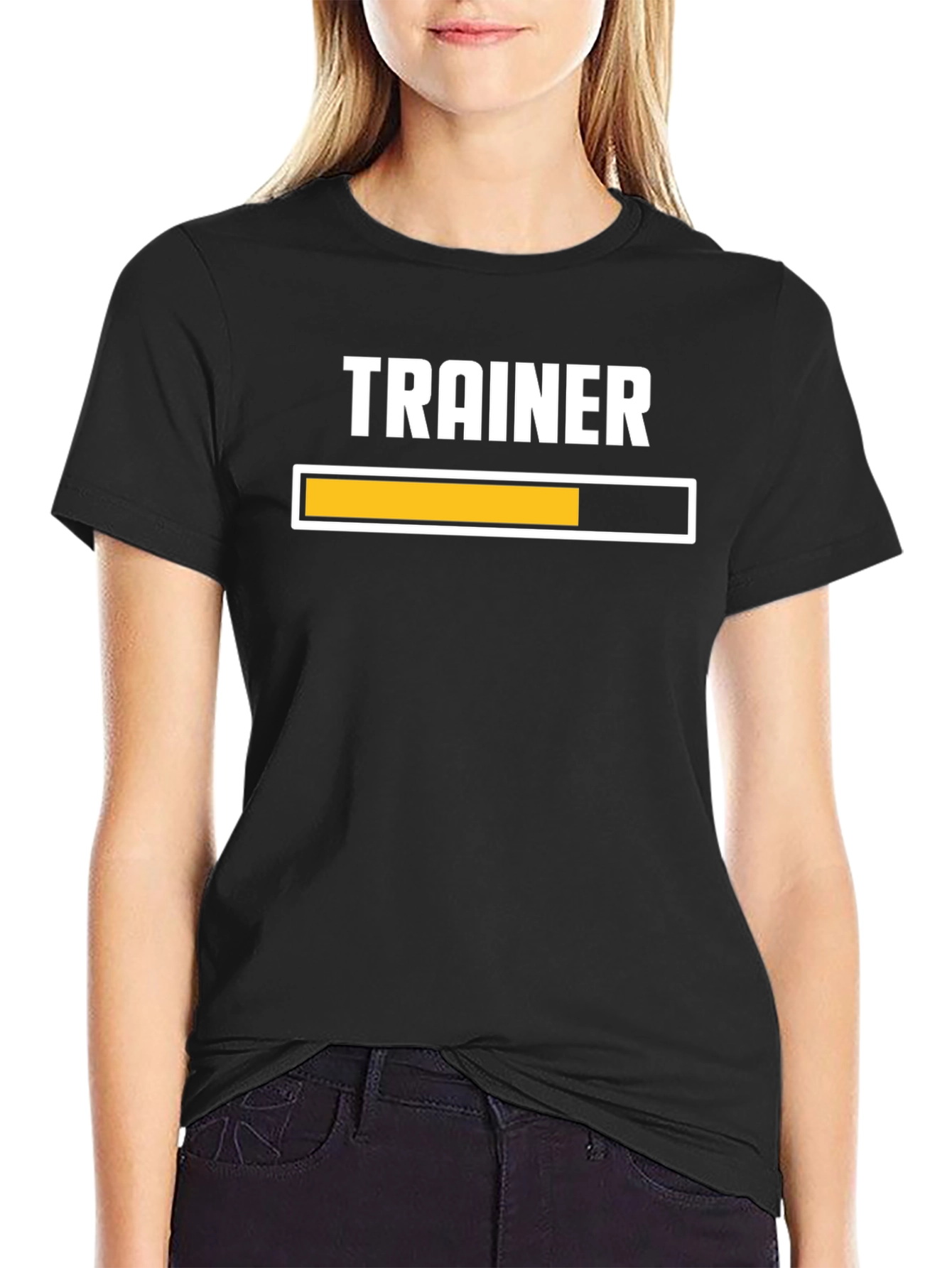 Trainer Mode Loading T-Shirt - Black Cotton Gym Tee