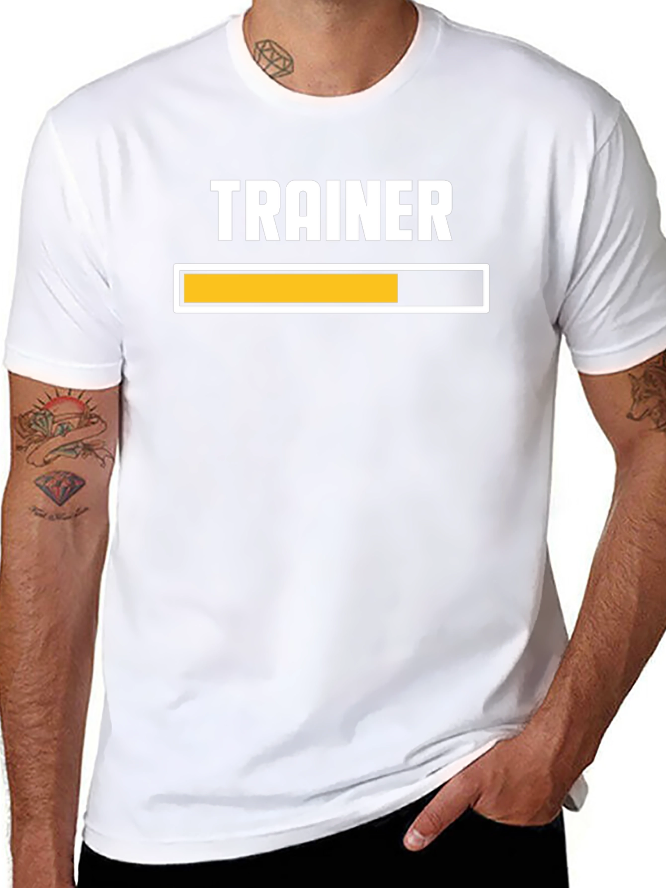 Trainer Mode Loading T-Shirt - Black Cotton Gym Tee
