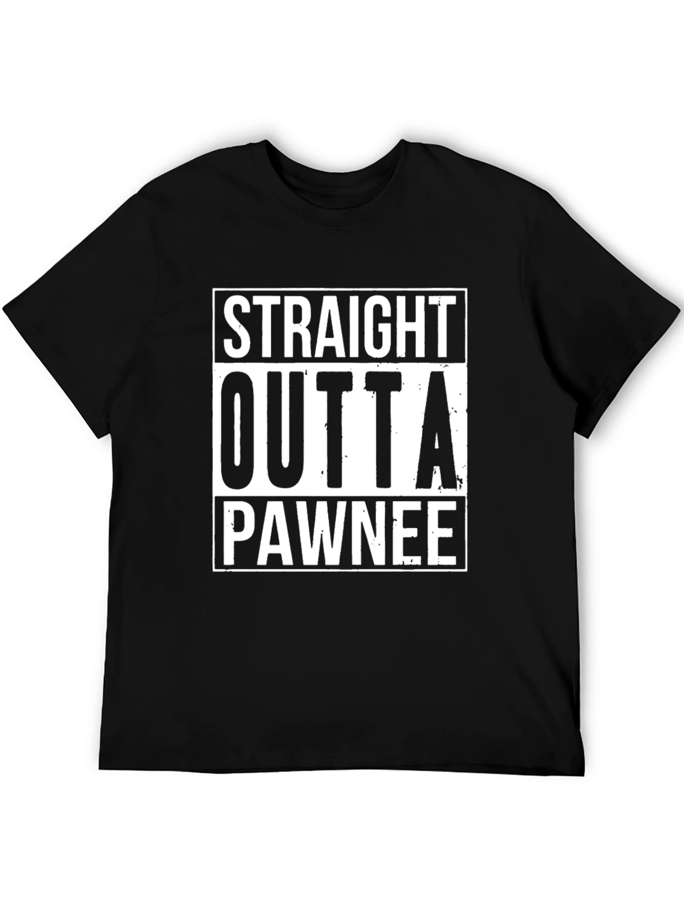 Straight Outta Pawnee Black T-Shirt