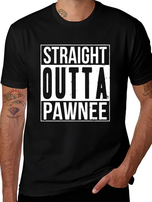 Straight Outta Pawnee Black T-Shirt