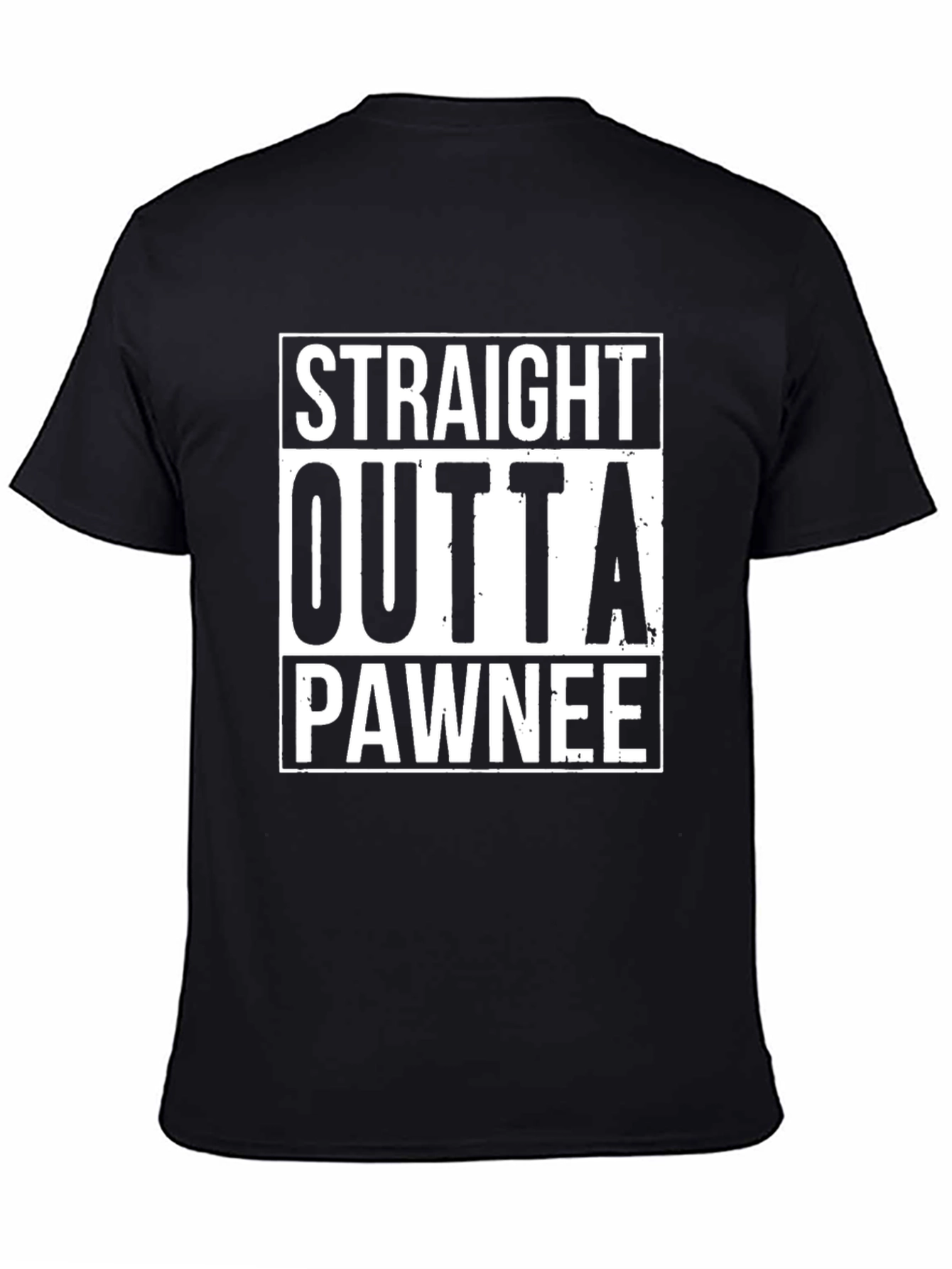 Straight Outta Pawnee Black T-Shirt