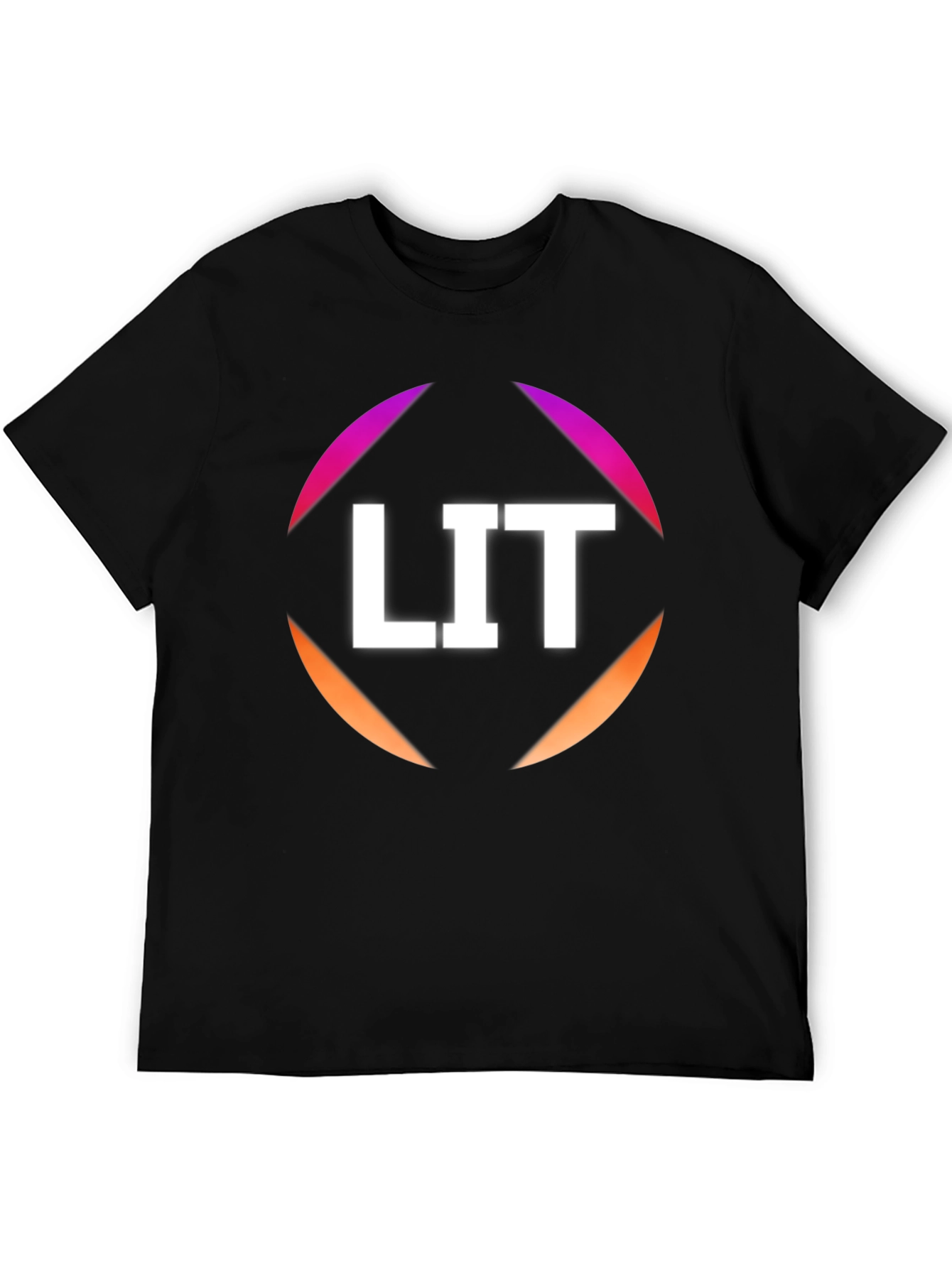 LIT Graphic Tee - Stylish Black Cotton T-Shirt