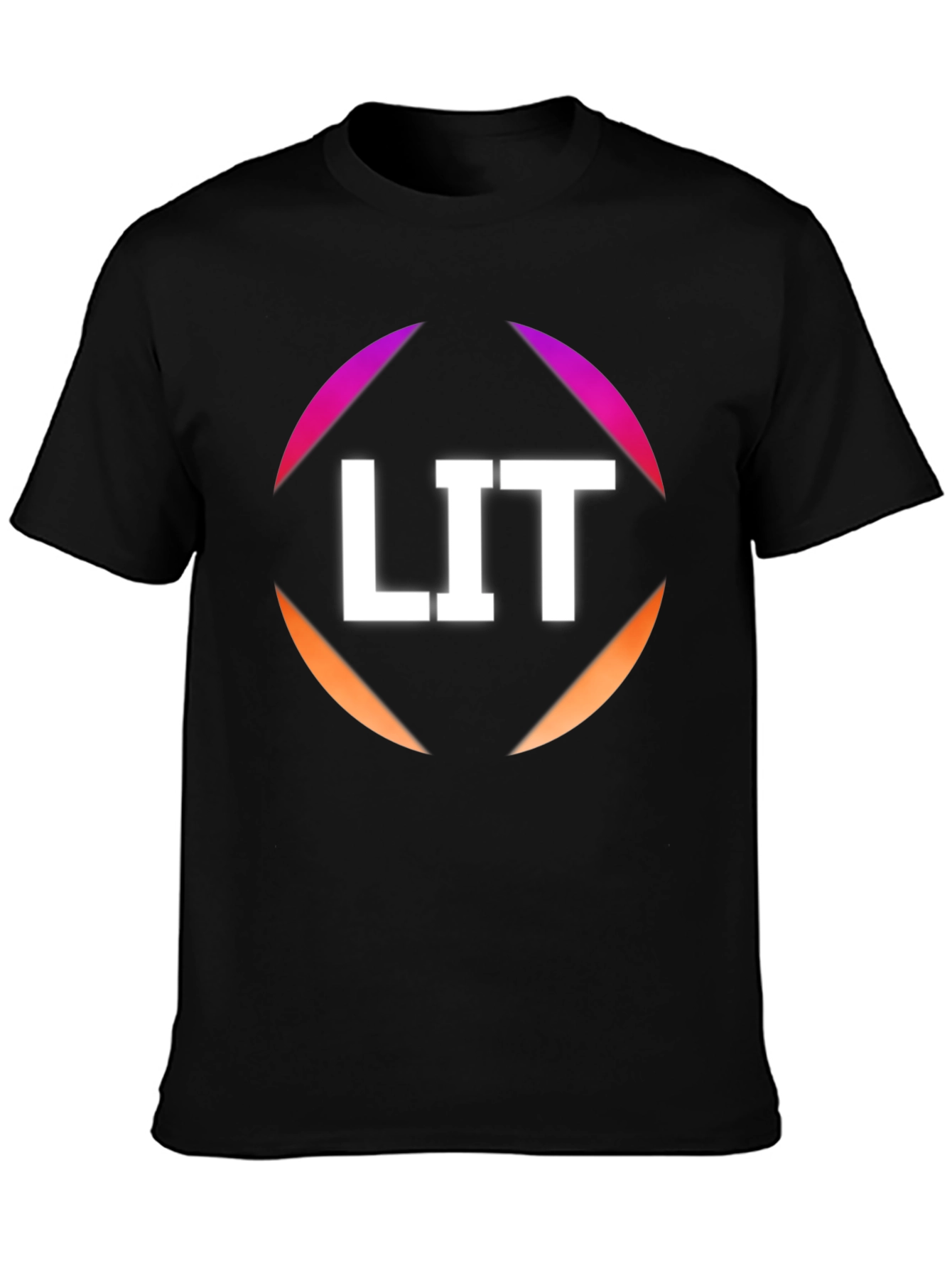 LIT Graphic Tee - Stylish Black Cotton T-Shirt