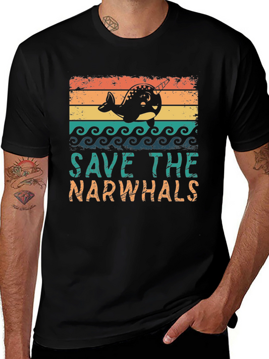 Save the Narwhals Graphic T-Shirt