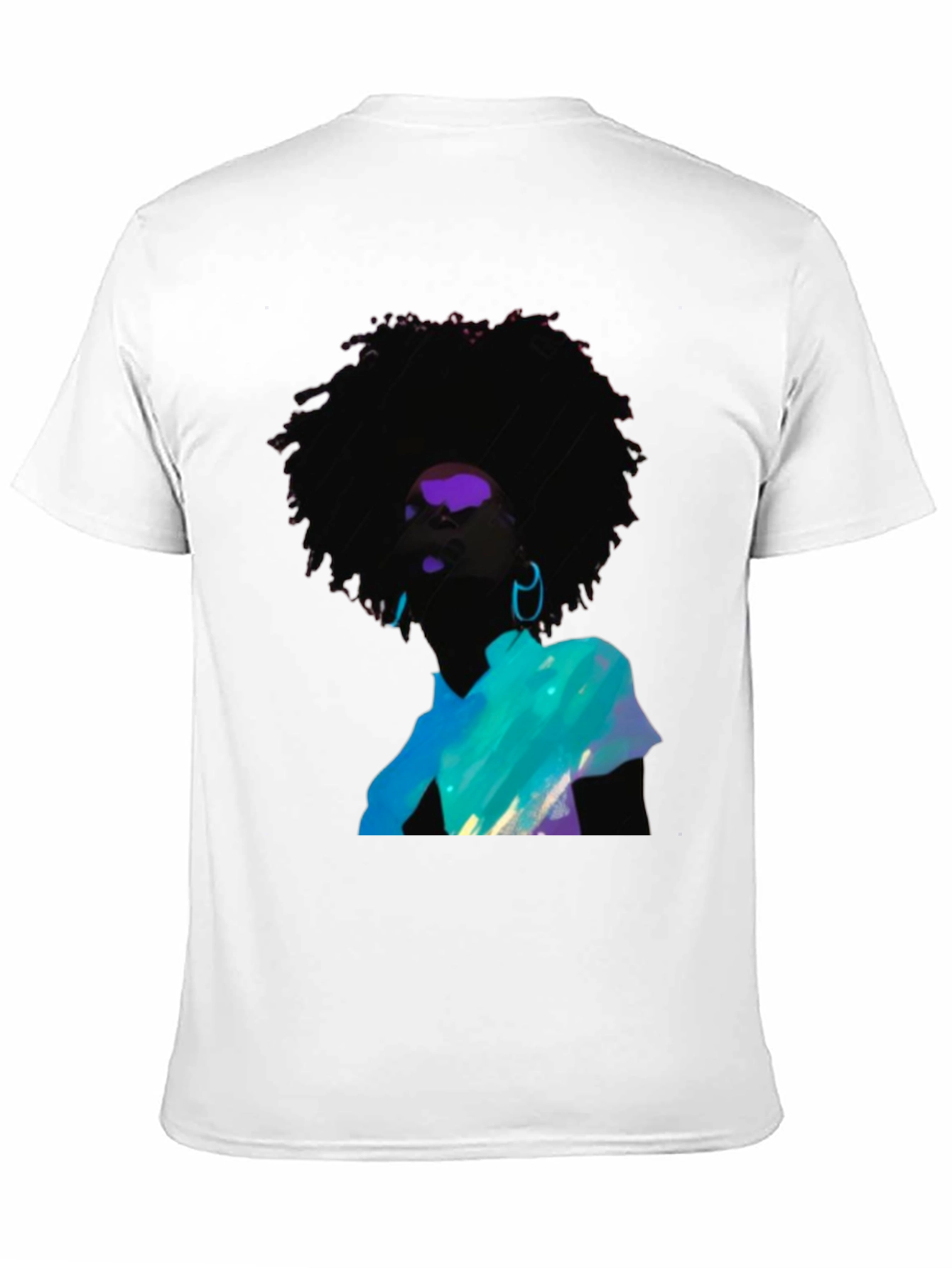 Afro Art Graphic Tee - Stylish Black Cotton Shirt