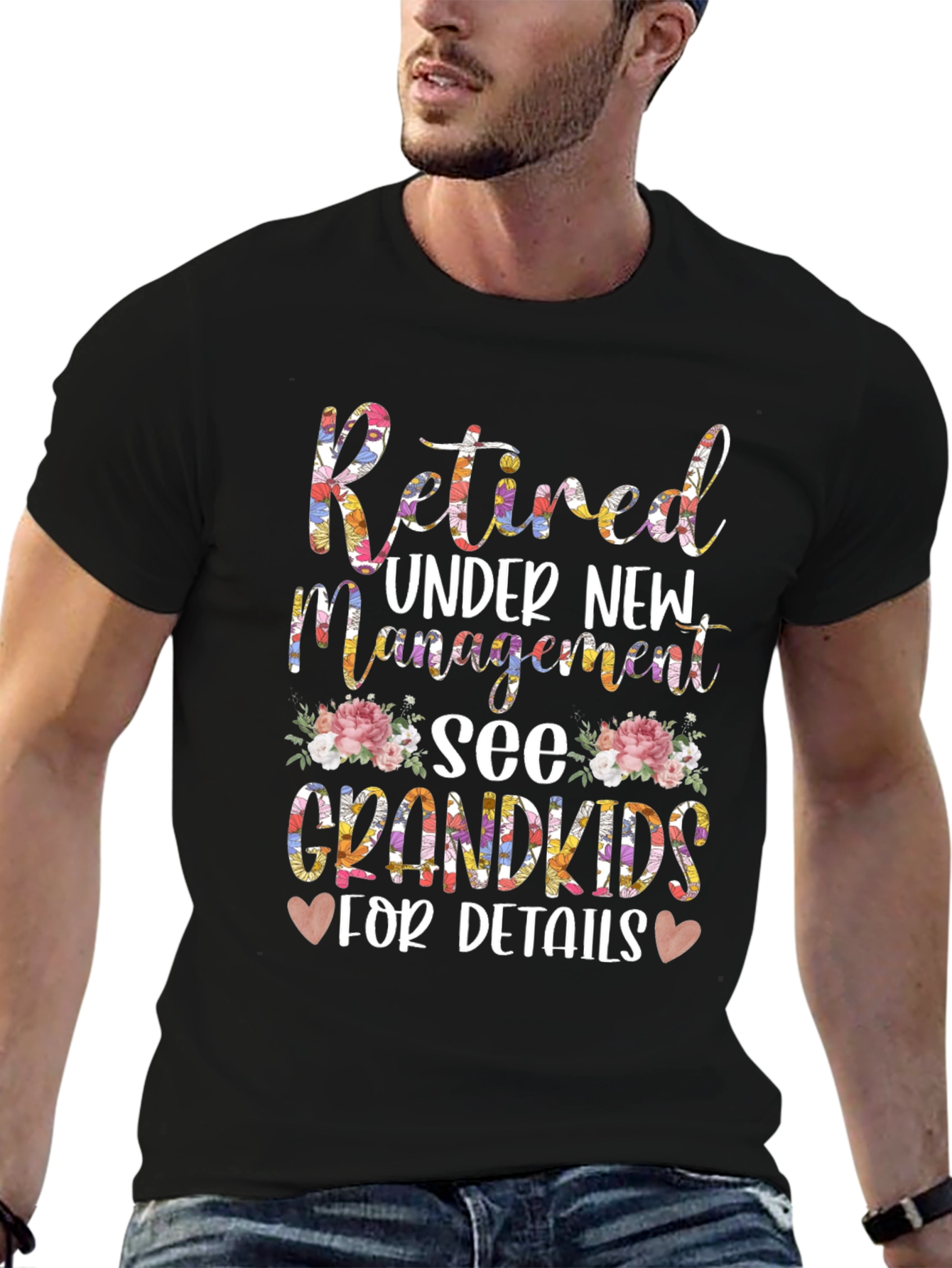 Retired Under New Management Grandkids T-Shirt