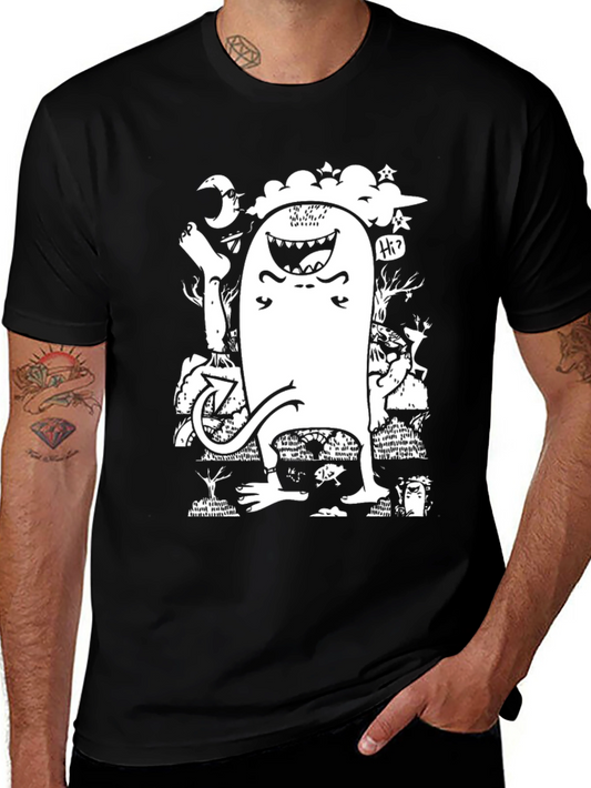 Monster Graphic Tee - Black