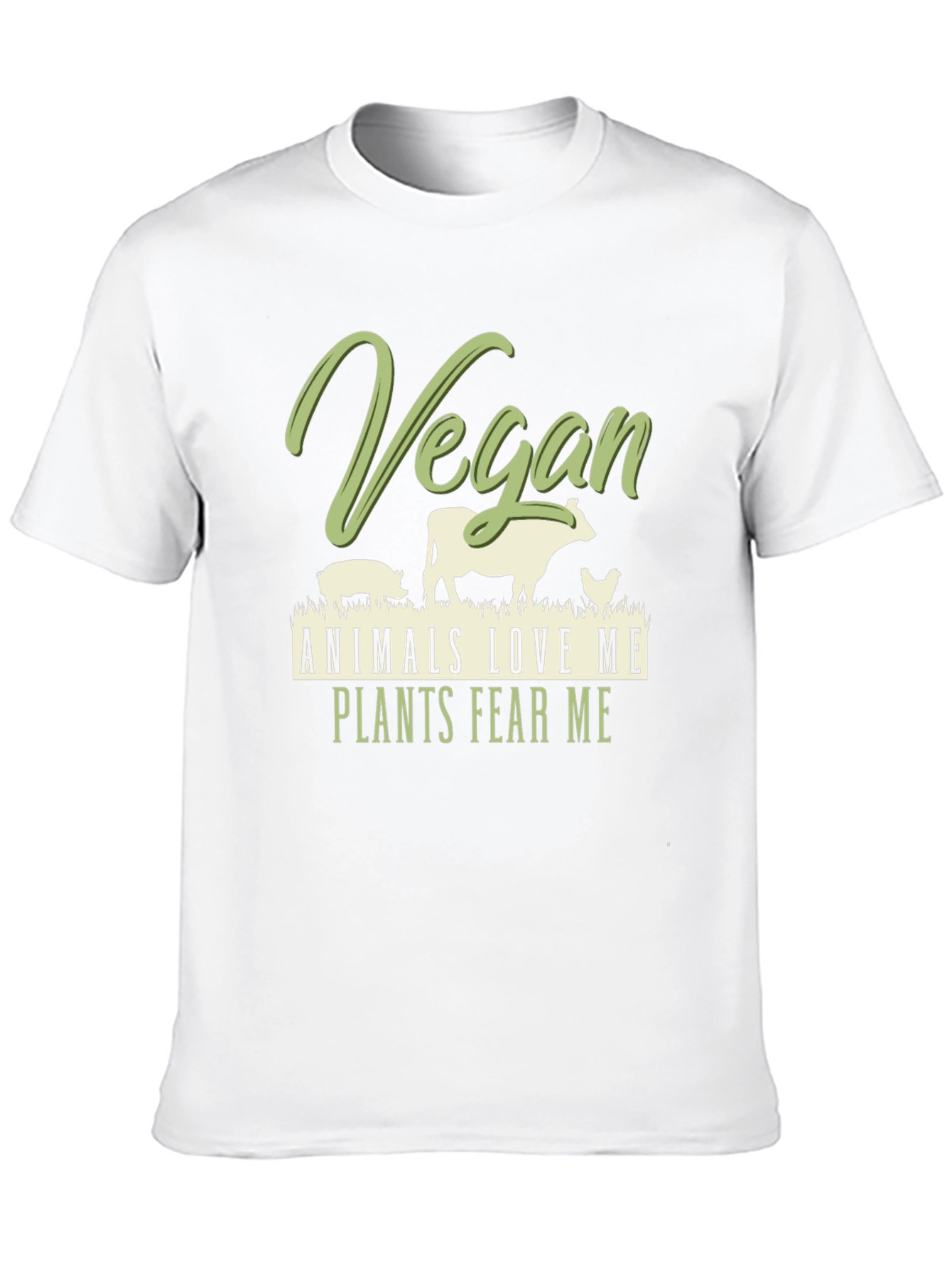 Vegan Animals Love Me Plants Fear Me T-Shirt