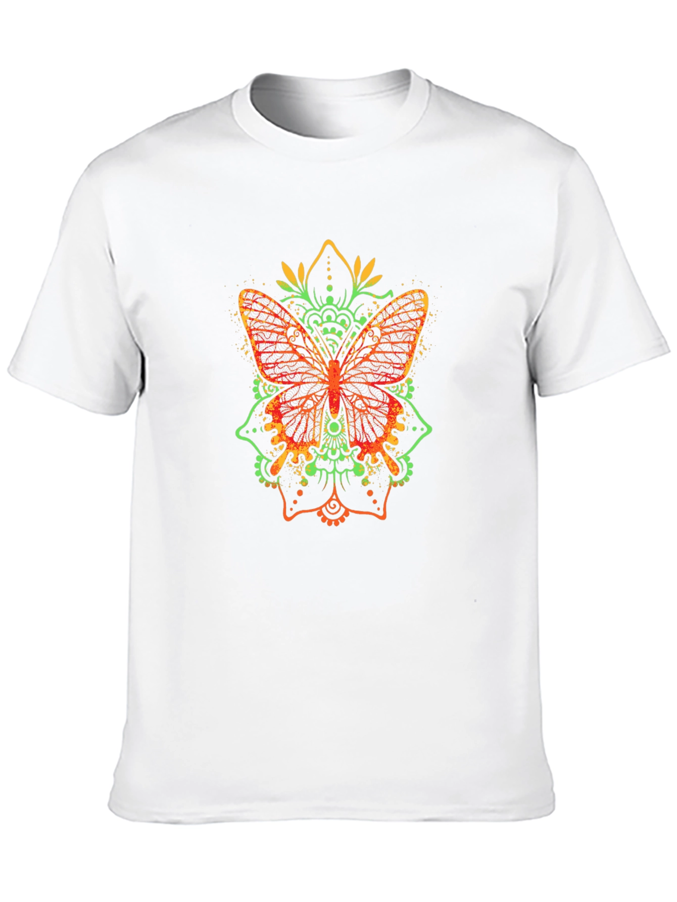 Butterfly Mandala Graphic Tee - Black