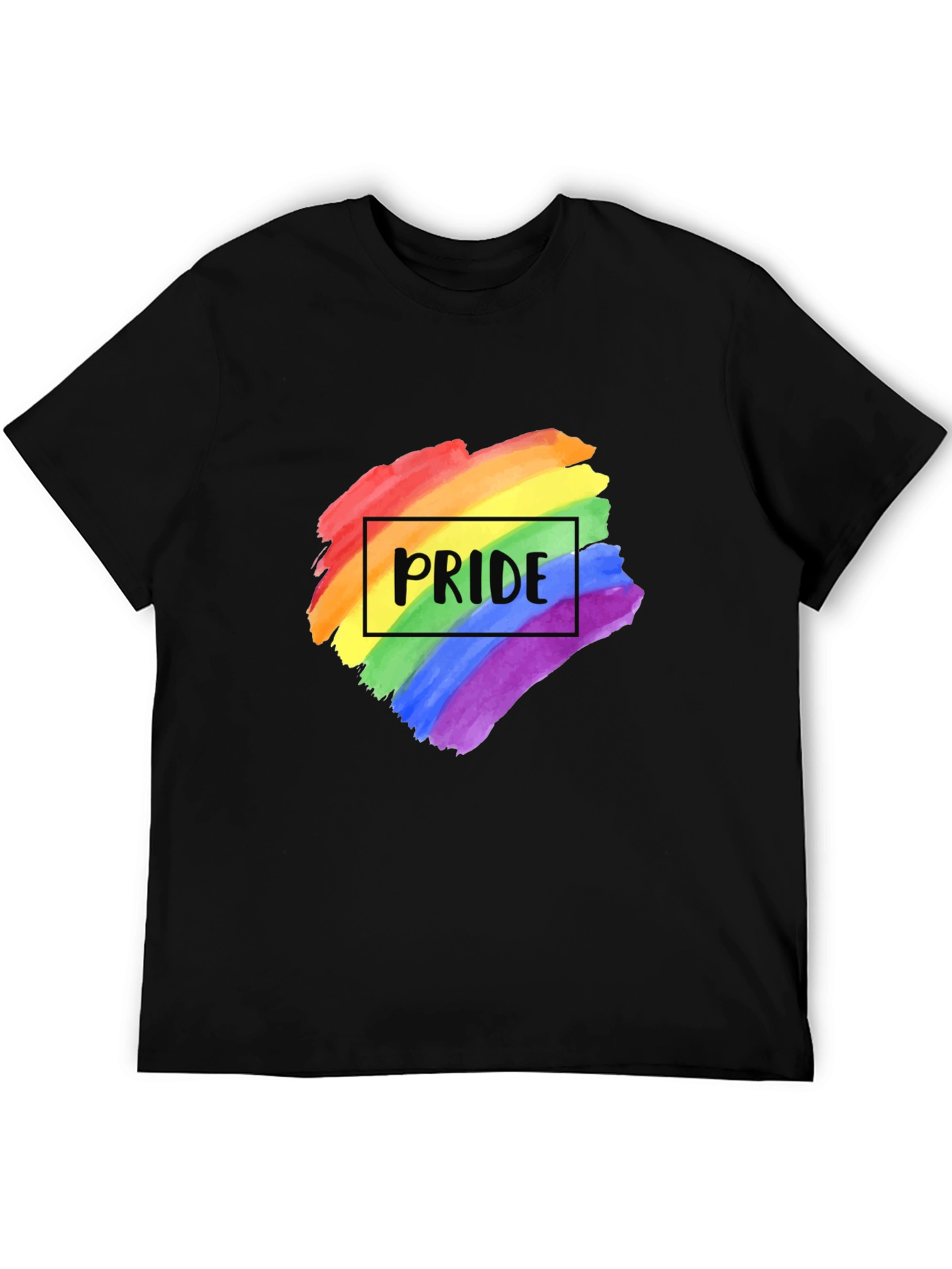 Pride Rainbow T-Shirt - Black LGBTQ+ Tee