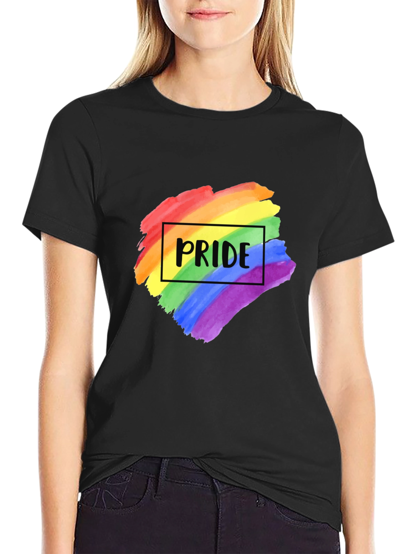 Pride Rainbow T-Shirt - Black LGBTQ+ Tee