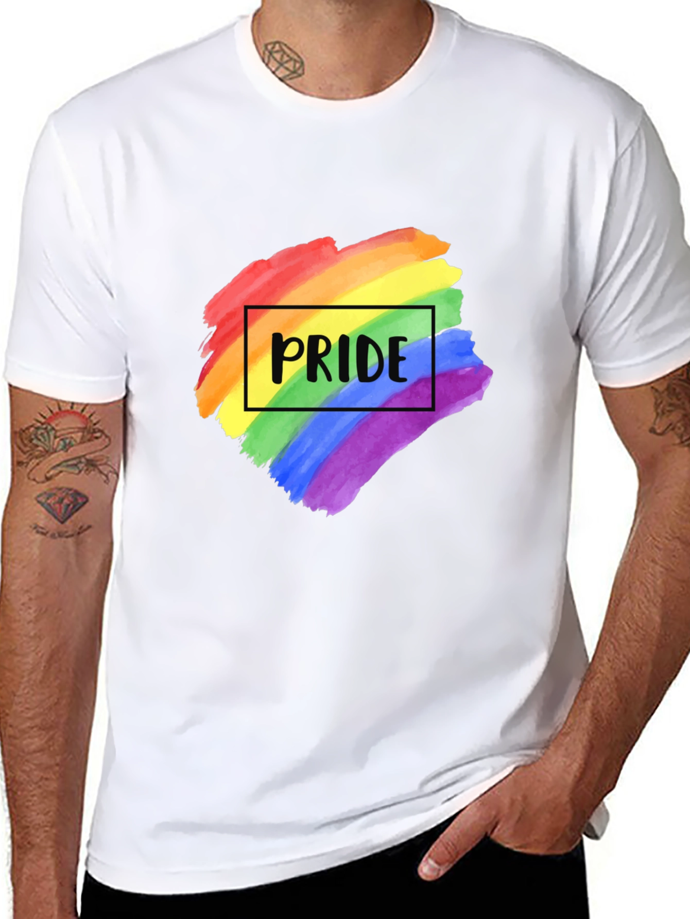 Pride Rainbow T-Shirt - Black LGBTQ+ Tee