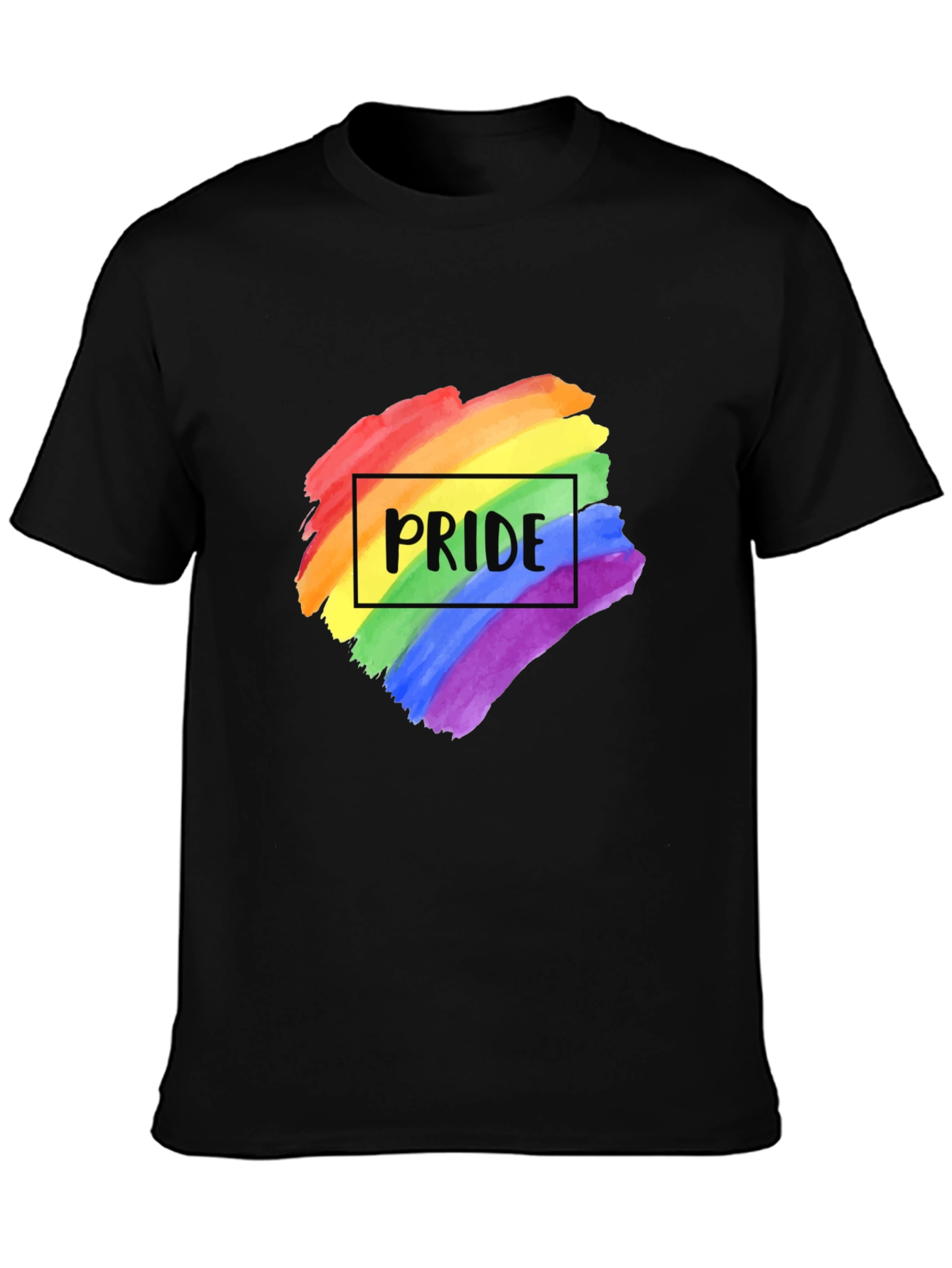 Pride Rainbow T-Shirt - Black LGBTQ+ Tee