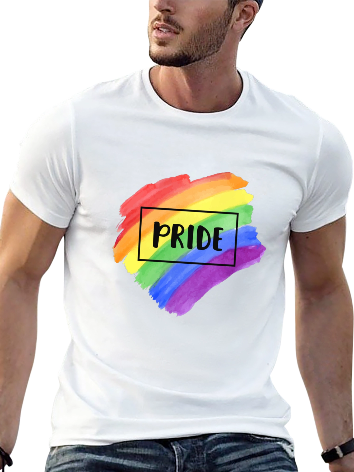 Pride Rainbow T-Shirt - Black LGBTQ+ Tee