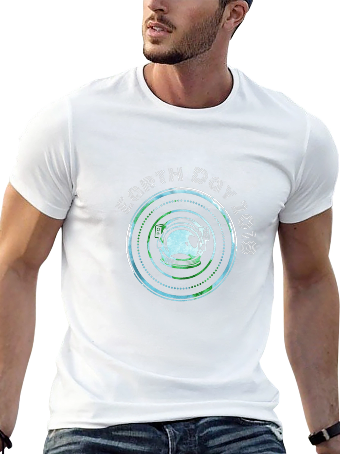 Earth Day 2018 Space Helmet Graphic T-Shirt