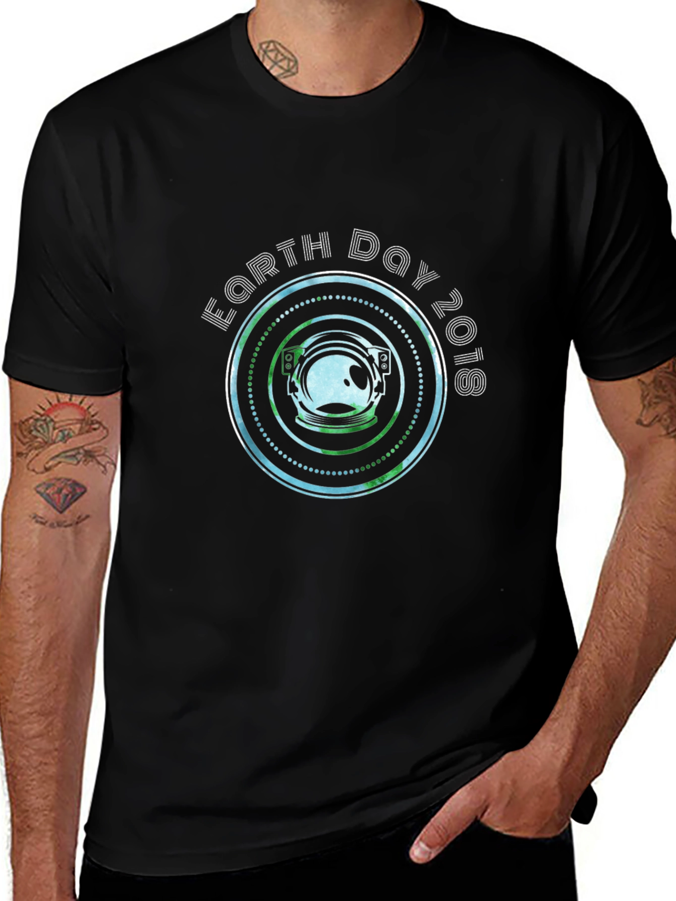 Earth Day 2018 Space Helmet Graphic T-Shirt