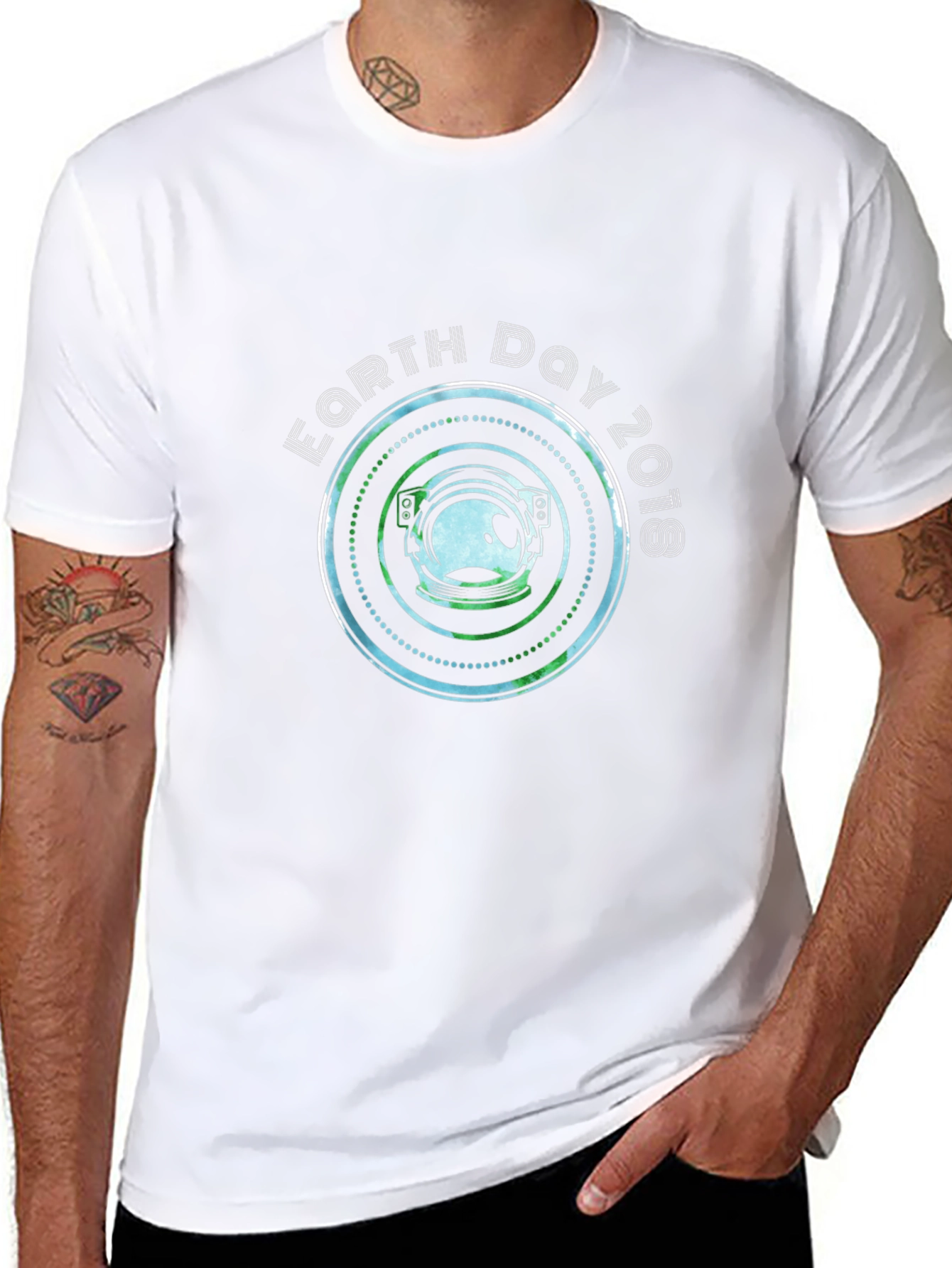 Earth Day 2018 Space Helmet Graphic T-Shirt