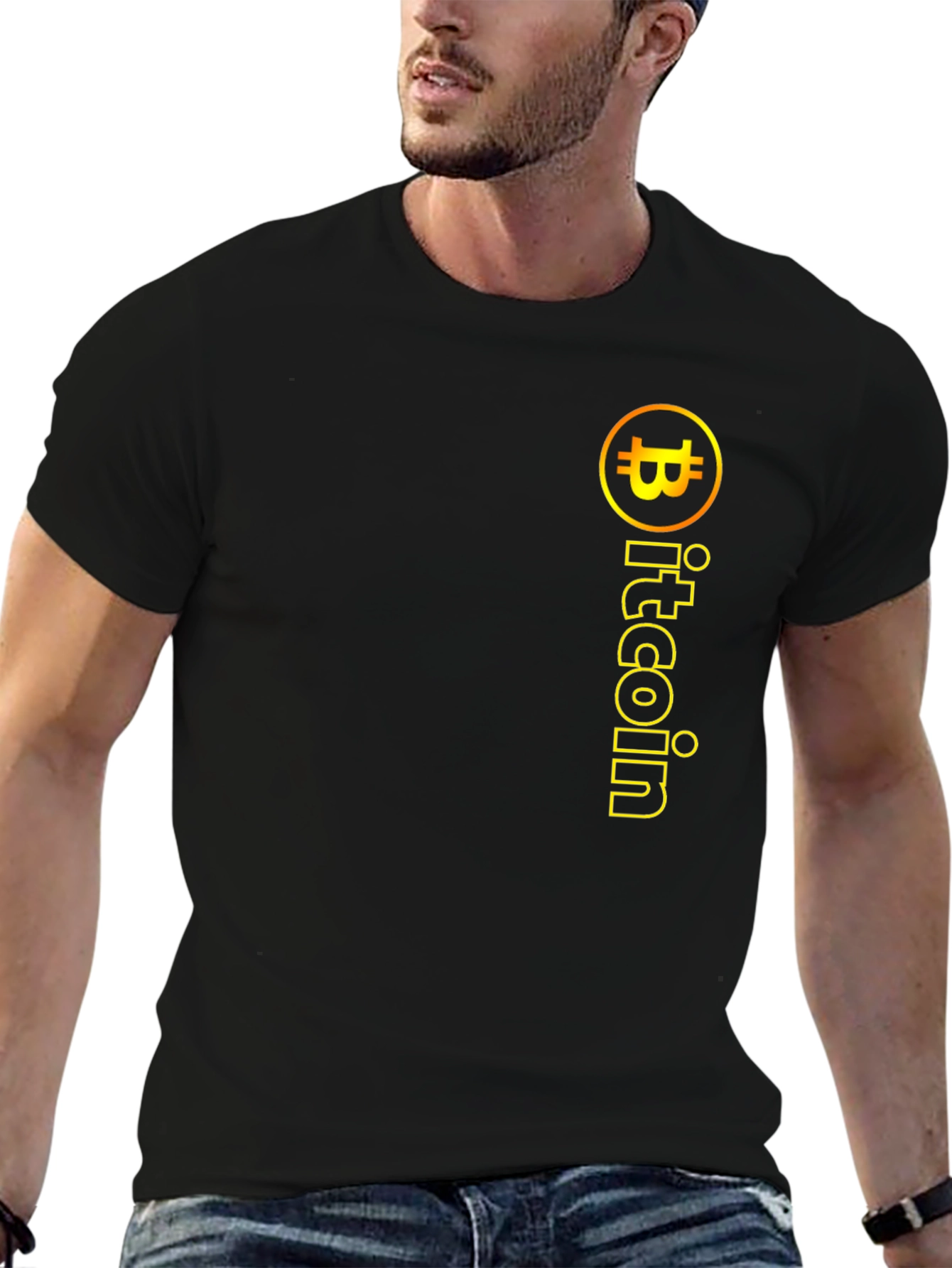 Bitcoin Logo Graphic T-Shirt - Cryptocurrency Fashion