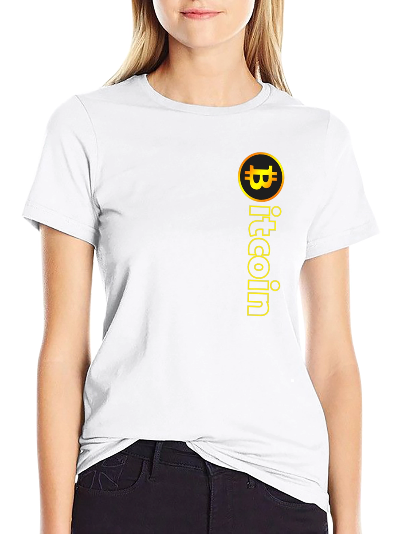 Bitcoin Logo Graphic T-Shirt - Cryptocurrency Fashion