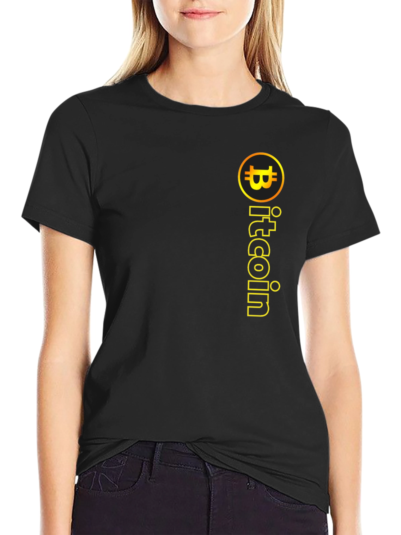 Bitcoin Logo Graphic T-Shirt - Cryptocurrency Fashion
