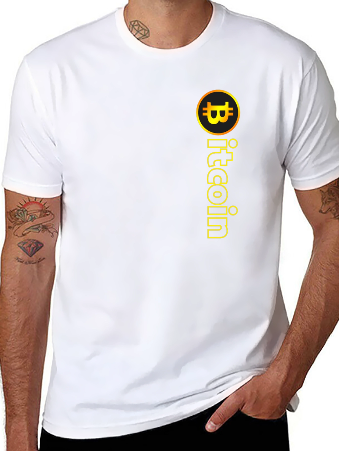 Bitcoin Logo Graphic T-Shirt - Cryptocurrency Fashion