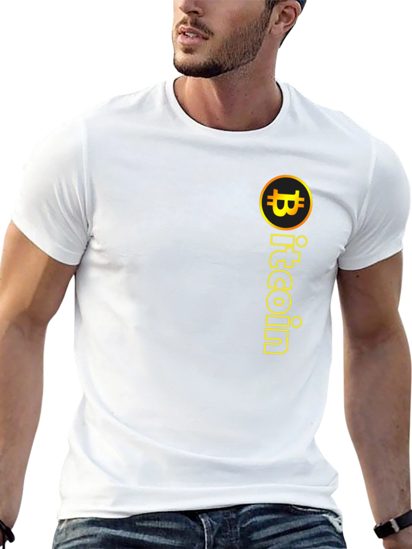 Bitcoin Logo Graphic T-Shirt - Cryptocurrency Fashion