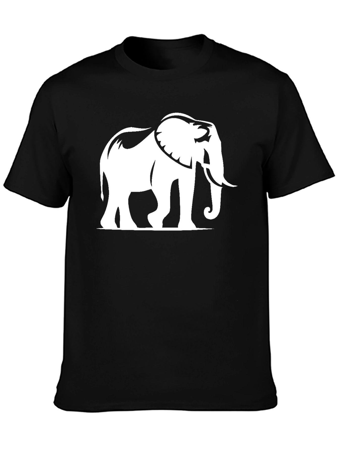 Elephant Graphic Black T-Shirt - Casual Style