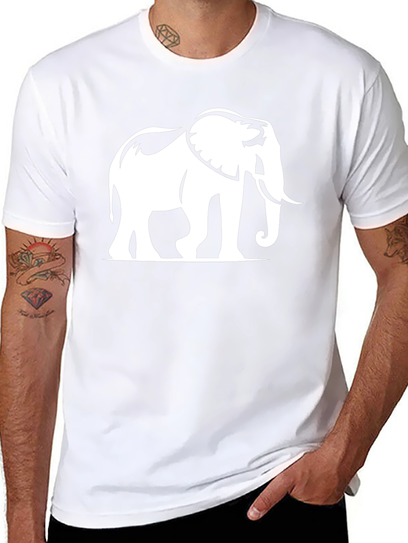Elephant Graphic Black T-Shirt - Casual Style