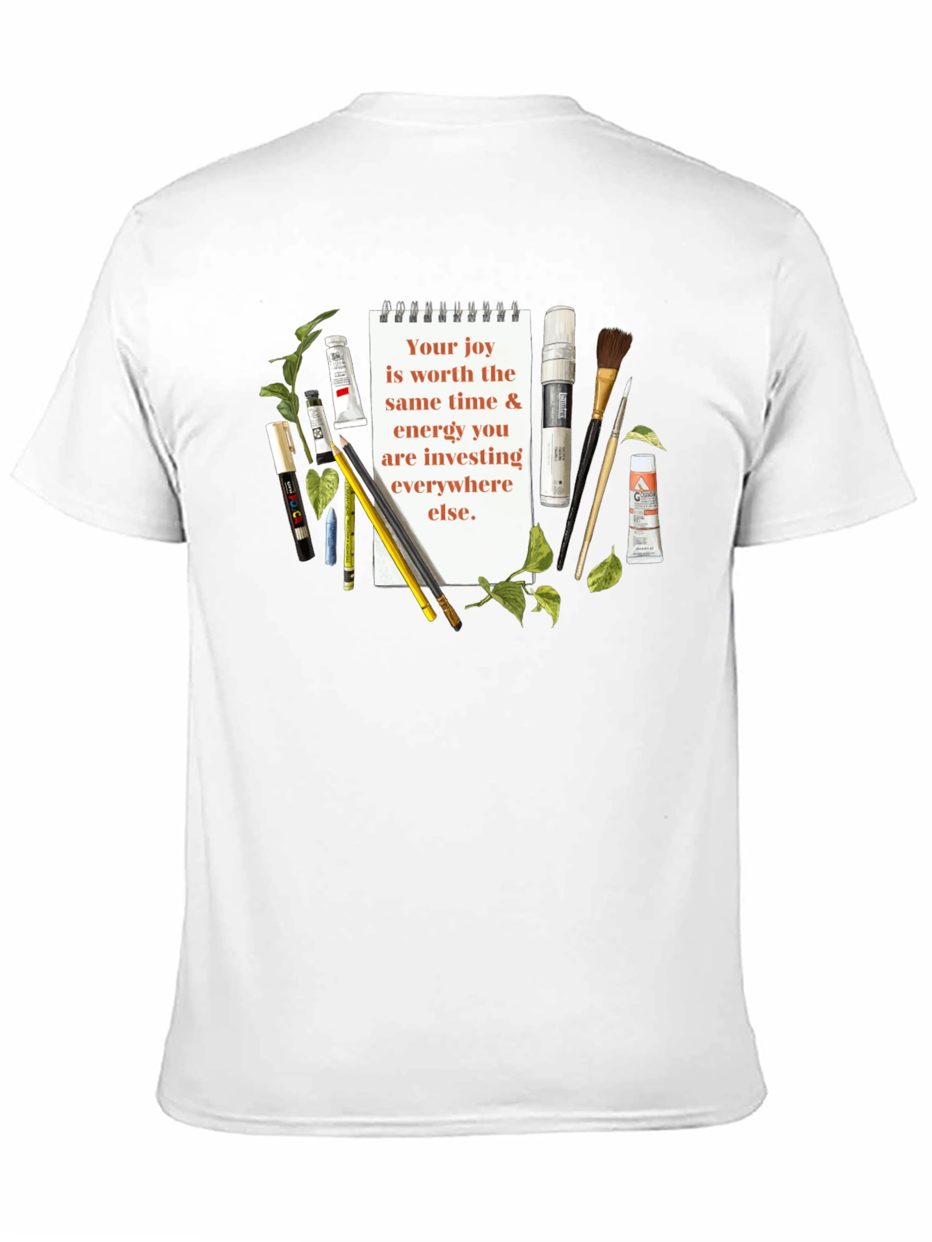 Art Supplies & Joy T-Shirt - Inspirational Quote
