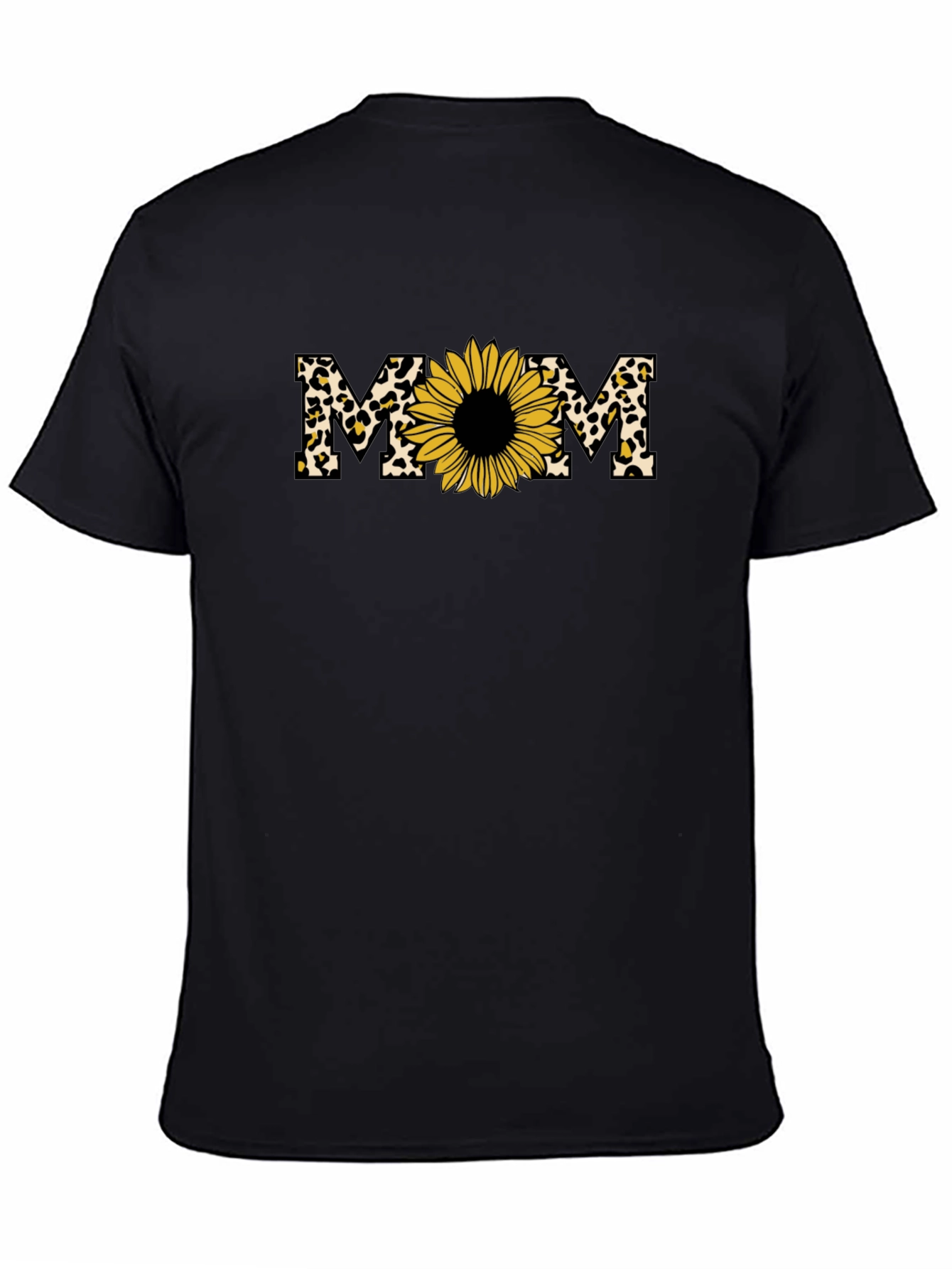 Mom Sunflower Leopard Print T-Shirt