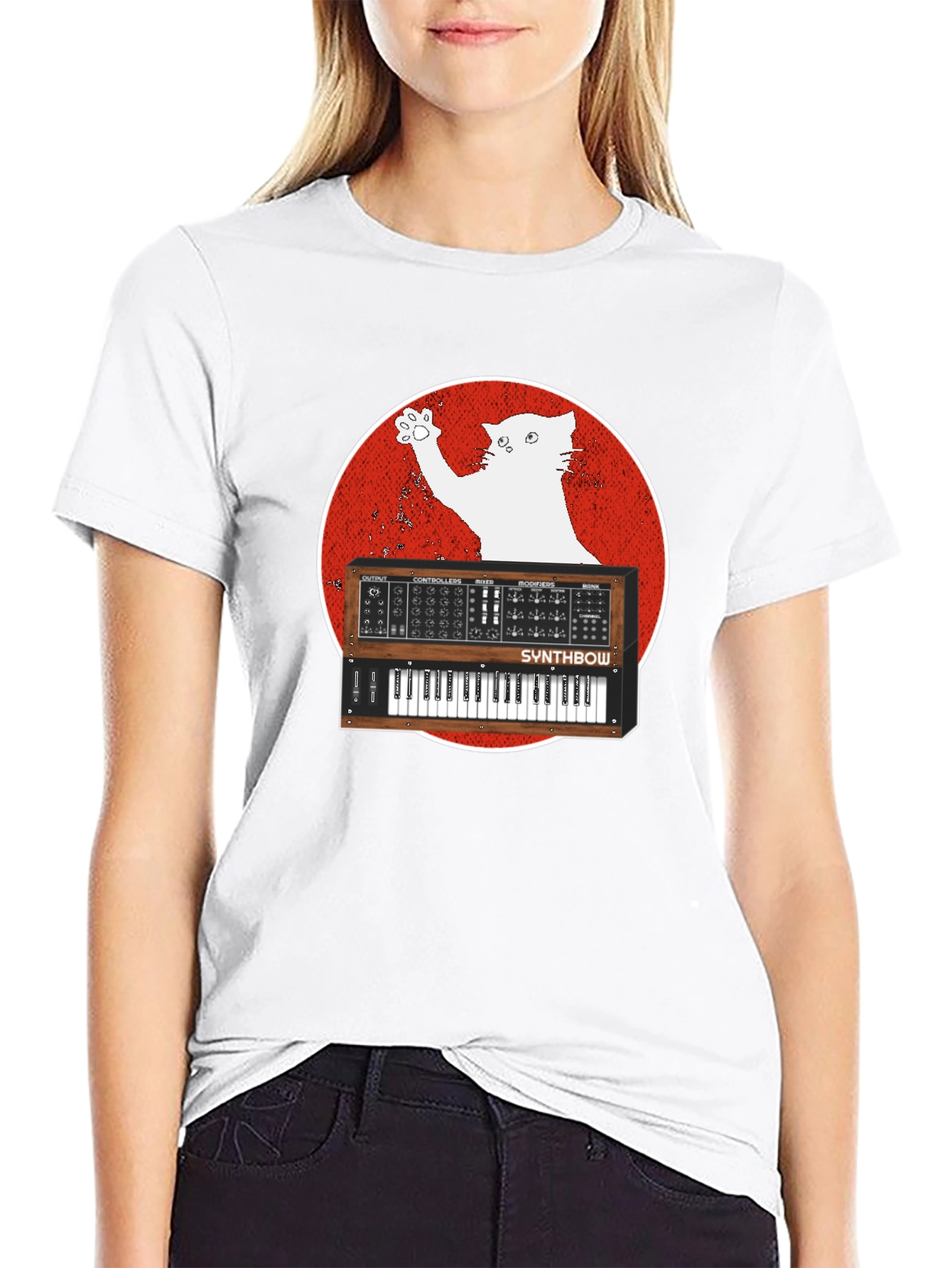 Synth Cat T-Shirt - Music Lover Tee