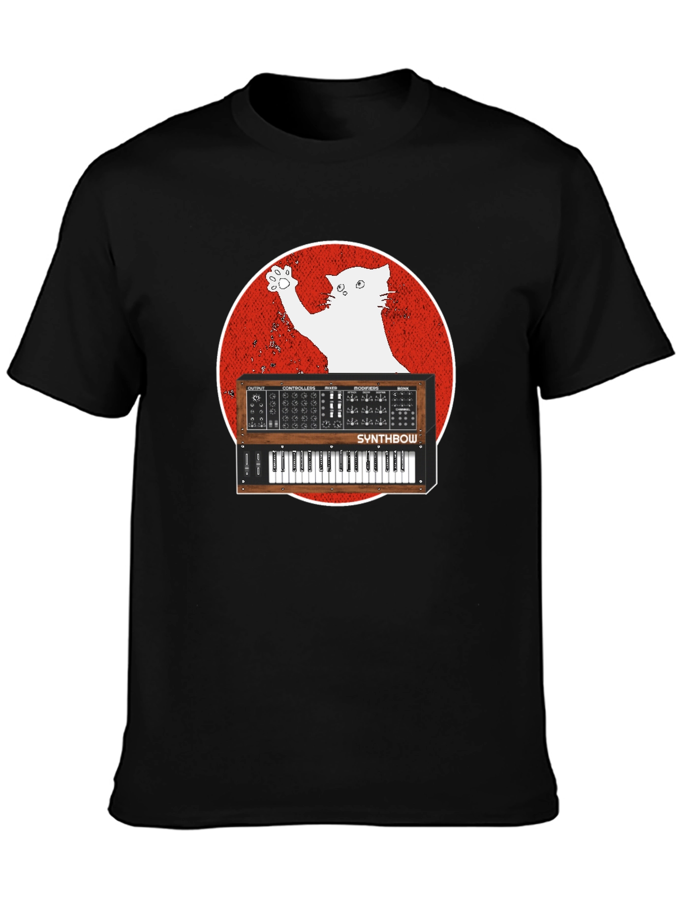 Synth Cat T-Shirt - Music Lover Tee