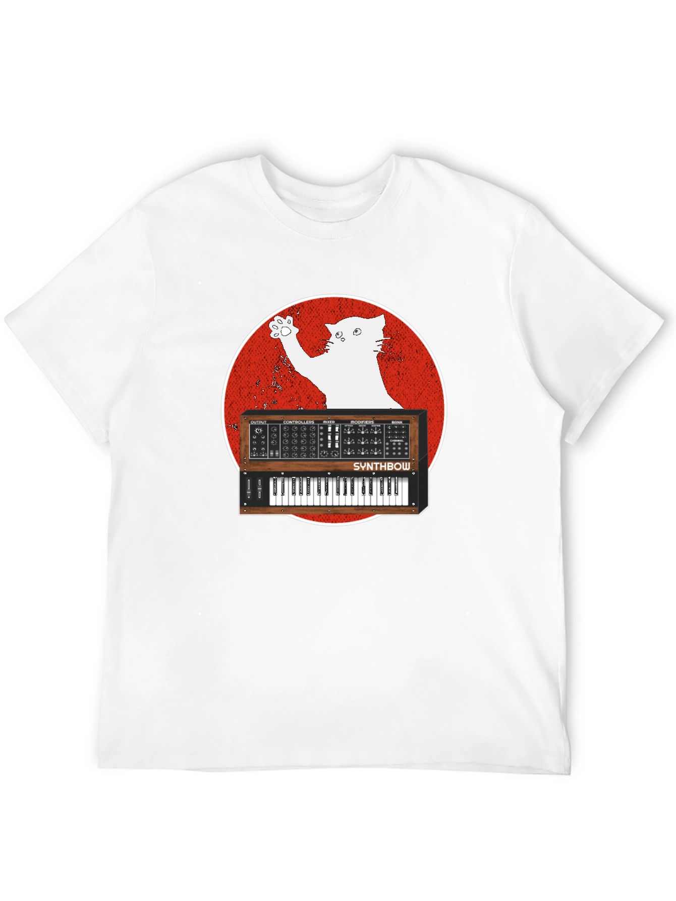 Synth Cat T-Shirt - Music Lover Tee