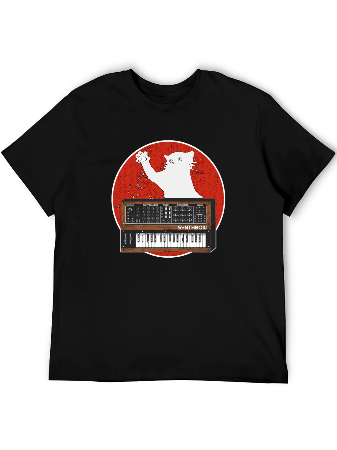 Synth Cat T-Shirt - Music Lover Tee