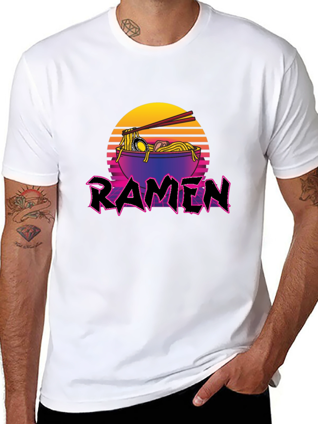 Retro Ramen T-Shirt - Noodle Bowl Design