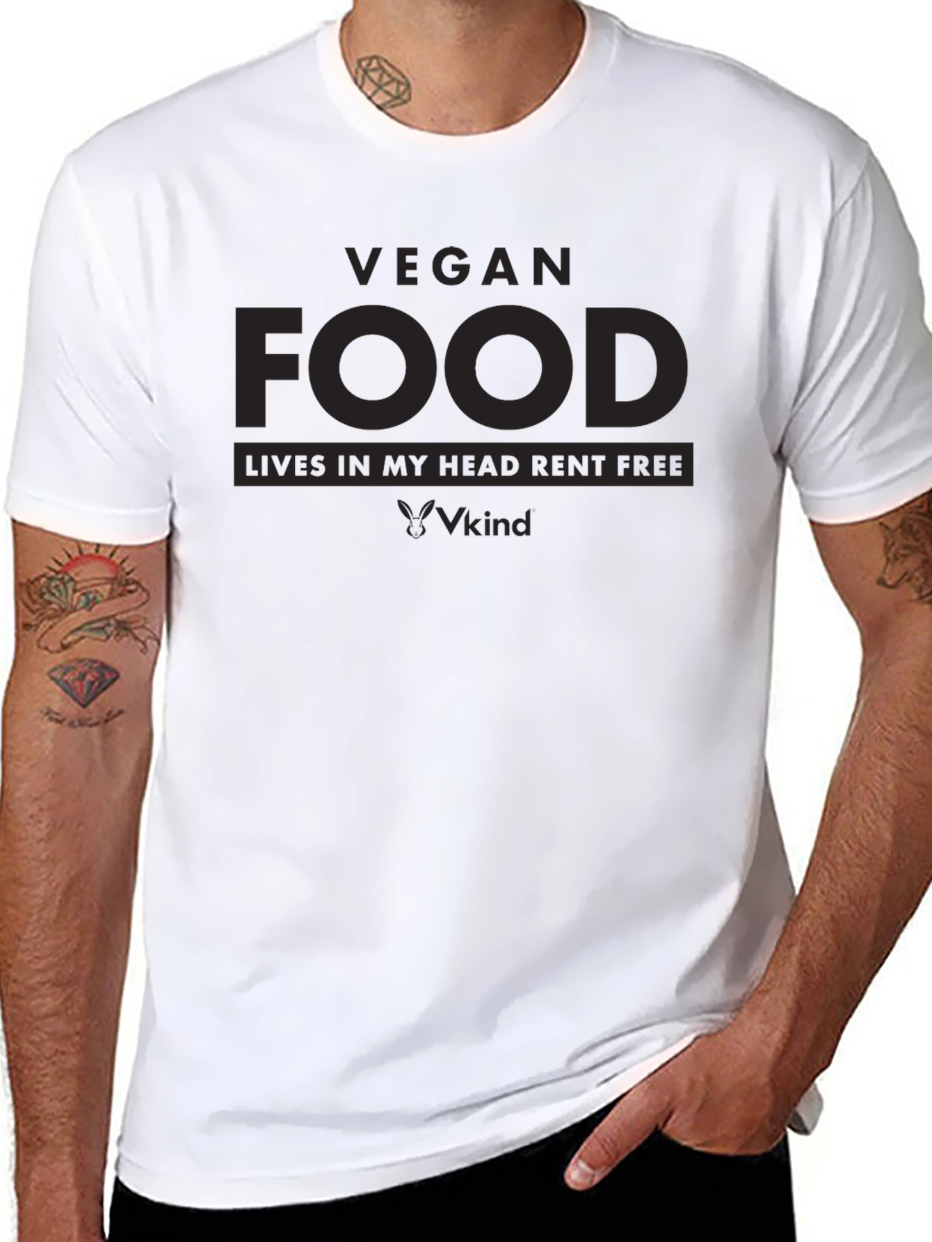 Vegan Food T-Shirt - Lives Rent Free