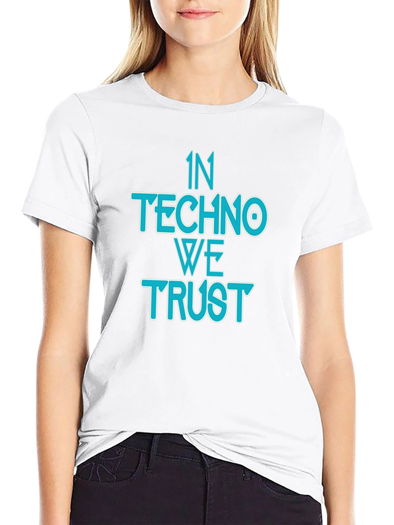 In Techno We Trust Black T-Shirt