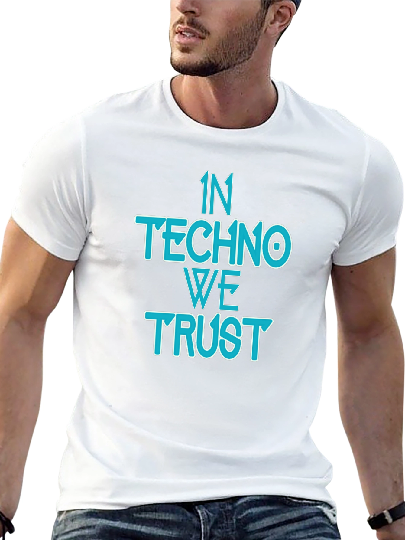 In Techno We Trust Black T-Shirt