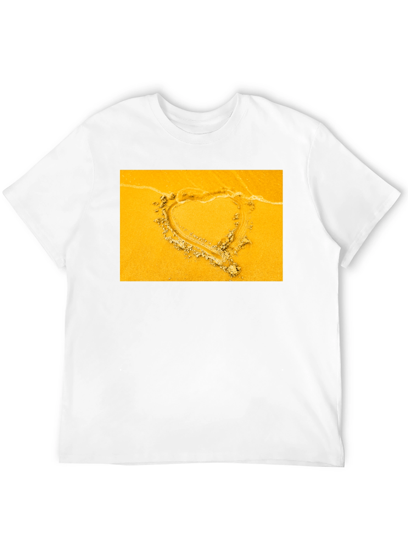 Heart in Sand Graphic Tee - Beach Love Shirt