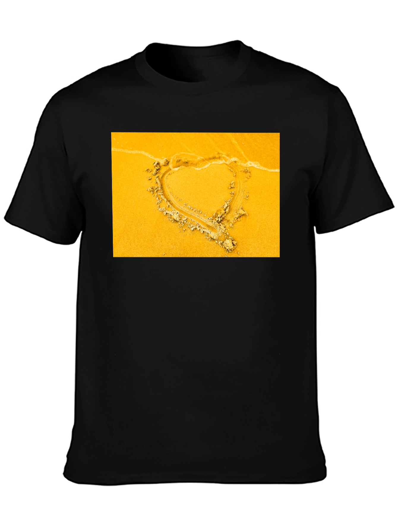 Heart in Sand Graphic Tee - Beach Love Shirt
